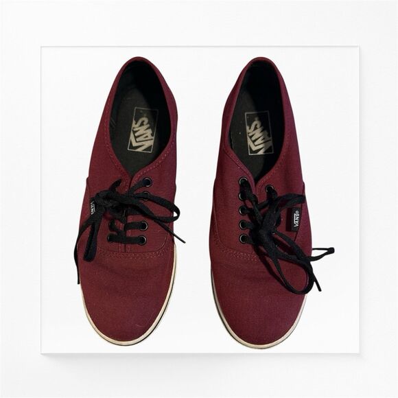 Maroon Canvas VANS, Men’s 6.5/Women’s 8 - Picture 2 of 5